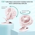 thumbnail image 5 of Clip on Fan, 3 Speed 360° Adjustable USB Desk Fan, Portable Personal Fan Rechargeable, 5 of 6