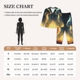 thumbnail image 3 of KLL Firefly Forest Fox Print Women's Long Sleeve Pajamas with Pants Sleepwear Loungewear 2 Set-Medium, 3 of 7