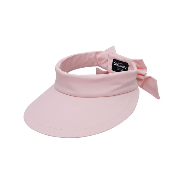 Women's Wide Brim SPF 50+ UV Protection Sun Visor Hat,Pink Walmart