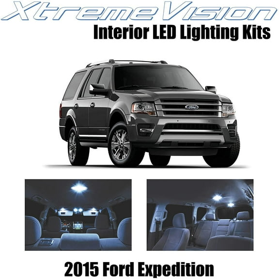 XtremeVision Interior LED for Ford Expedition 2015  11 pcs Cool White Interior LED Kit   Installation Tool