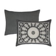 thumbnail image 2 of BNM Cotton Blend Classic Medallion Bedspread Set, Full, Charcoal, 2 of 5