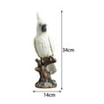 thumbnail image 4 of Dualoai Resin Music Parrot Sculpture Creative Animal Figurine Tabletop Ornament Centerpiece for Desk Table Fireplace Cabinet Housewarming Gift Indoor Decorative, 4 of 8
