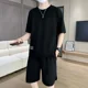 thumbnail image 2 of Camisetas blancas, pantalones cortos, trajes para hombres, jogging, correr, gimnasio, conjuntos para hombre, ropa deportiva, ropa de verano, camiseta de manga corta básica, 2 of 5