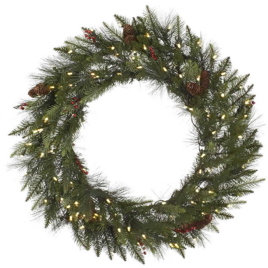Vickerman 24" Vallejo Mixed Pine and Berry Artificial Christmas Wreath