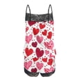 thumbnail image 5 of Vetsdori Womens Sleeveless Pajamas Sets 2 Pieces Casual Homewear Summer Shorts & Top,Heart Print Holiday Loungewear Sleepwear PJ Sets for Women Lace, 5 of 6