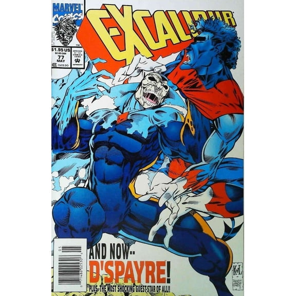 Excalibur #77 (Newsstand) (with card) VF ; Marvel Comic Book