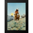 thumbnail image 2 of Remington, Frederic 13x18 Black Modern Framed Museum Art Print Titled - The Outlier, 2 of 5