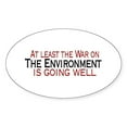 thumbnail image 1 of CafePress - War On The Enviroment Oval Sticker - Sticker (Oval), 1 of 1