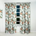 thumbnail image 2 of Designart 'Robin Birds Sitting On Pine Branch' Animals Curtain Panel, 2 of 5