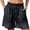 Dark Gray, variant on Boho Shorts for Women High Waist Bermudas Shorts with Lace Trim Solid Color Cover-Up Shorts Swim Shorts