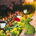 thumbnail image 3 of Statue de Jardin en Résine Floquée Lapin de Pâques, Figurine Réaliste de Lapin Assis Ou Debout avec Texture Douce, Décoration de Table Intérieure Extérieure pour Cour Patio Cheminée Centre de Table de Pâques, 3 of 4