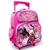 Disney Minnie Mouse 12" Small Toddler Shine Pink School Rolling/Roller Backpack