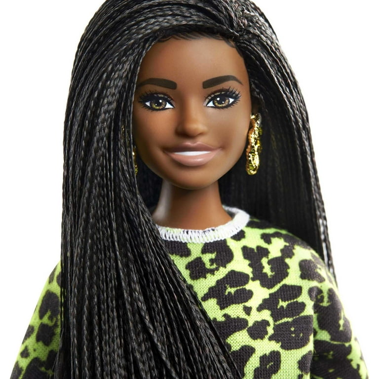 Milk Barbie doll コート ブラック Barbie Fashionistas Doll #144 with Long Brunette Braids in