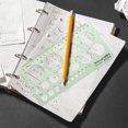 thumbnail image 4 of MasteelfCA 3Pcs Geometric Drawings Templates Stencils Plastic Measuring Template Rulers for Drafting, 4 of 9