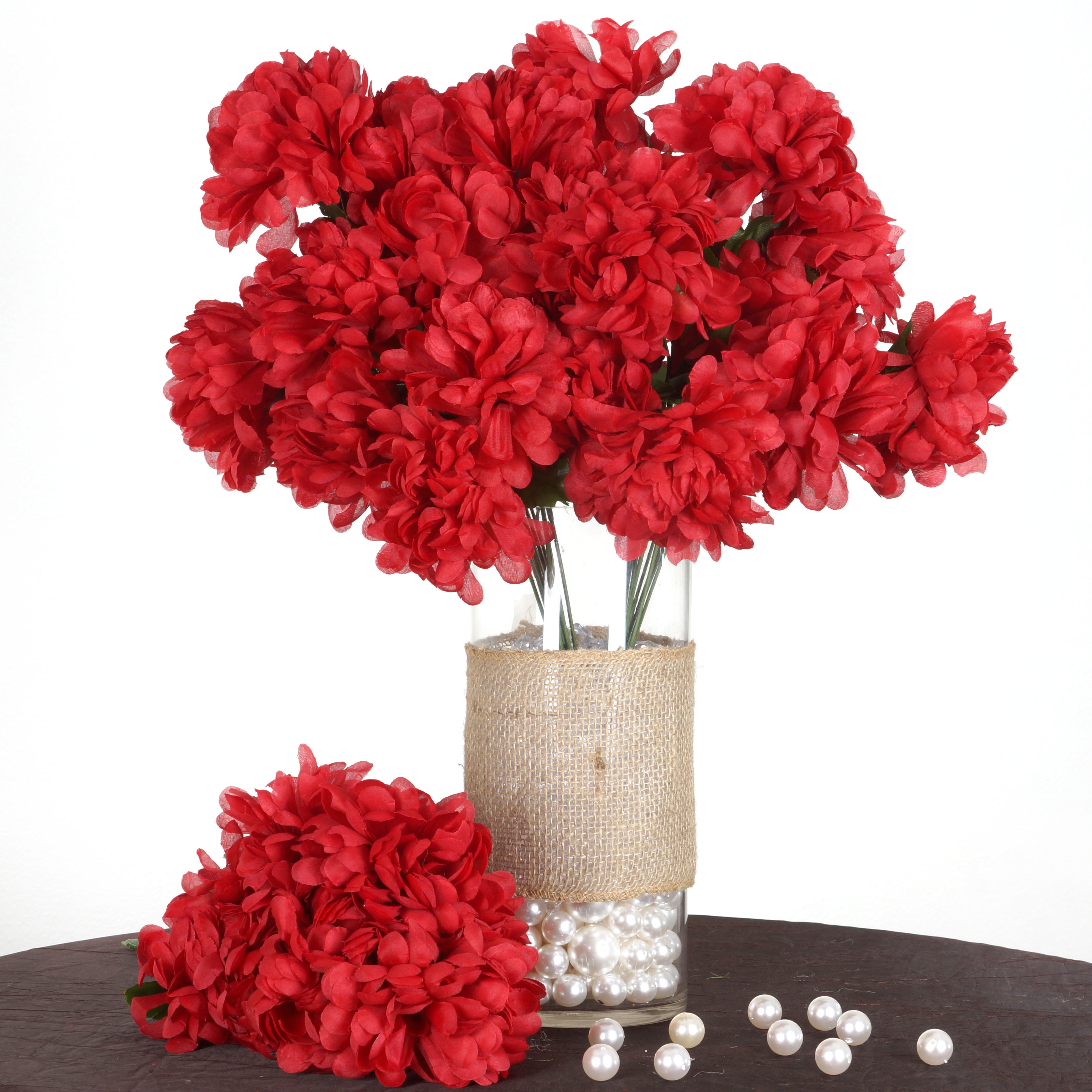 SINGLE LARGE CHRYSANTHEMUM IN PURPLE ARTIFICIAL SILK FLOWERS