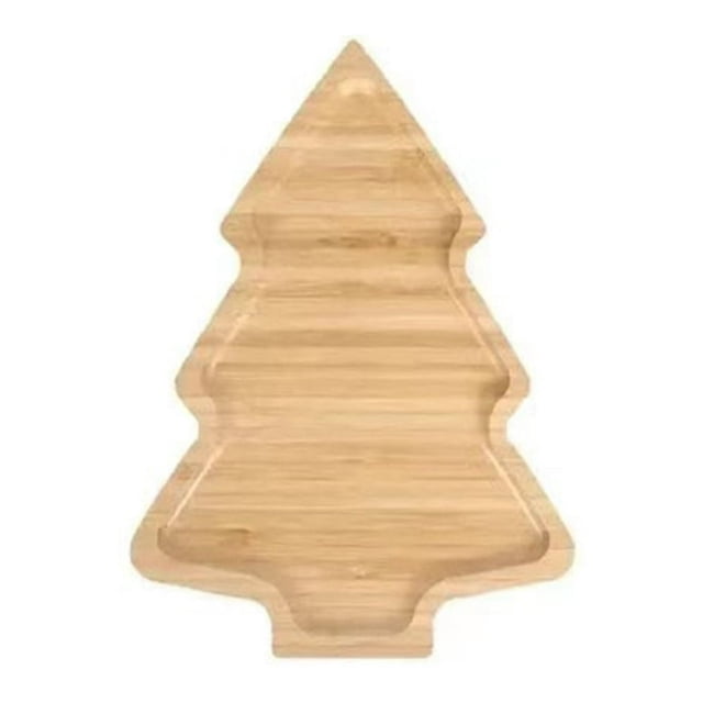 Christmas Tree Wooden Tray Cartoon Hat Elk Shape Rustic Farmhouse Decor Multi-functional Snack Jewelry Fruit Serving Plate Storage Holder