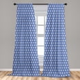 thumbnail image 5 of Ambesonne Retro Curtains, White Classic Polka Dots, Pair of 28"x63", Violet Blue White, 5 of 5