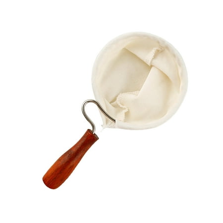 

Household Reusable Coffee Filter Flannel Filter Coffee Strainer Bag 80mm/100mm Flannel Cloth Handle Wood With