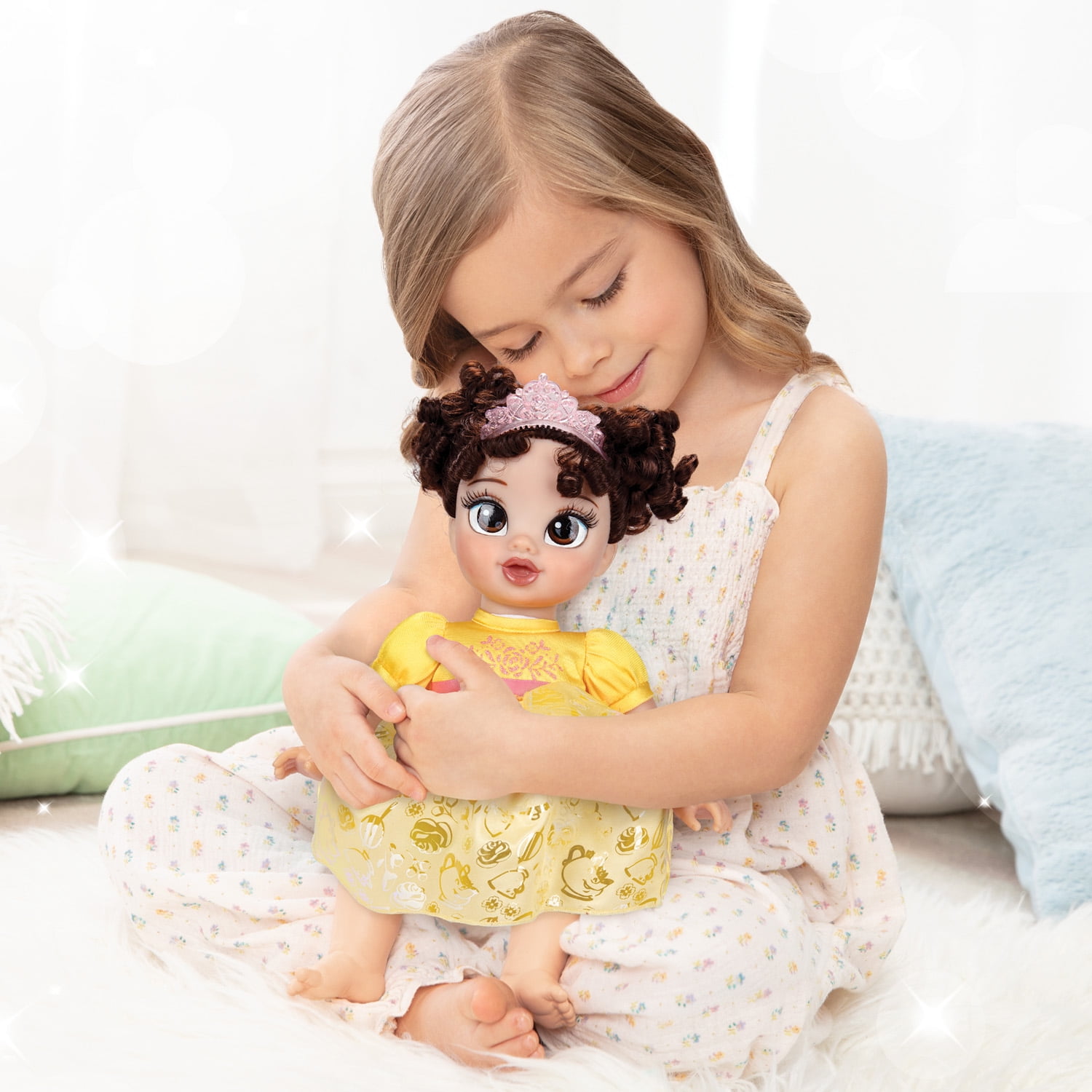 Disney Princess Deluxe Belle Baby Doll Includes Tiara and Bottle, for Children Ages 2+