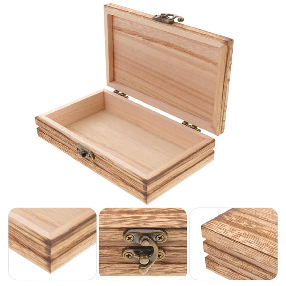 Wood Box for Keepsakes Crafts Wooden Storage Box Jewelry Organizer Watch Glasses Storage Box
