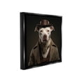 thumbnail image 4 of Stupell Industries Vintage Fashion Pit Bull Animals & Insects Painting Black Floater Framed Canvas Art Print Wall Art, 25 x 25, 4 of 10