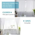 thumbnail image 4 of Anjee Semi Sheer Curtains Faux Linen Texture Rod Pocket White Curtain Lightweight Curtains for Bedroom, 52" × 84", 4 of 10
