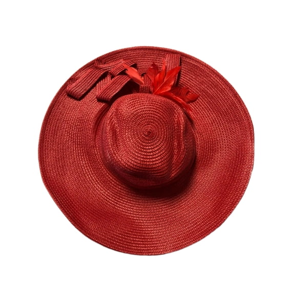 August Hats Range Wide Brim Hat (red)