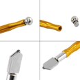 thumbnail image 2 of Pack 3-15mm Tungsten Carbide Glass Cutter Metal Handle Cutting Tools for Glass, Ceramic, Tile, Microcrystalline, Marble, Granite and Bluestone Gold, 2 of 5