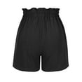 thumbnail image 6 of Camisas Para Hombres! QATAINLAV Linen Shorts for Women Summer Casual High Waisted Wide Leg Drawstring Beach Shorts Loose Comfy Fashion Outfits Black XL, 6 of 7