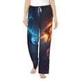 thumbnail image 2 of Lsque Red And Blue Fire Dragon C Print Women's Pajama Pants, Lounge Pant - Comfortable Home Wear,Elastic Waistband, Stylish Design-XX-Large, 2 of 9
