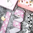 thumbnail image 5 of Whaline Halloween Wired Edge Ribbon 2.5 Inch Pink Ghost Ribbon Spooky Gift Wrapping Ribbons for Bow Wreath Craft Party Decor, 10 Yards, 5 of 10