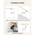 thumbnail image 4 of VEVOR 6ft Wall Mounted Stair Handrail Black Aluminum Indoor Outdoor Railing, 4 of 9