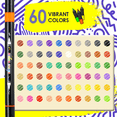 thumbnail image 5 of 60 Colors Acrylic Paint Markers, Dual Tip Acrylic Paint Pens with Brush and Fine Tips for Kids, Adults, Wood, Canvas, Stone, Rock Painting, Glass, Ceramic Surfaces, DIY Crafts Making, 5 of 6