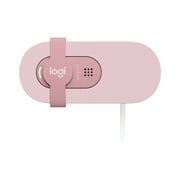 Logitech BRIO 90 Wired HD Webcam, 60 fps/1080p Live Streaming Camera with Auto Light Balancing, Integrated Privacy Lens Cap, Built-in Microphone, Black white pink