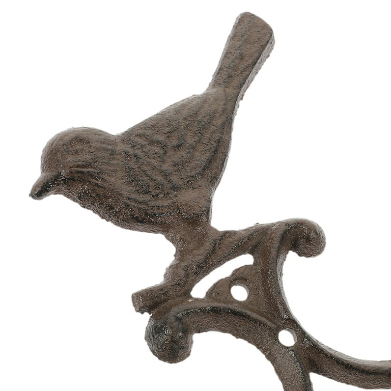 Cast Iron Bird Hook Rustic Hat Heavy Duty Clothes Hanger Mounted