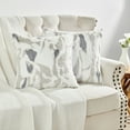 thumbnail image 2 of Home Soft Things Leaf-Pattern Faux Fur Pillow Covers, Set of 2, 20"x20", Frenda, 2 of 6