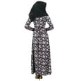 thumbnail image 4 of Bimba Womens Muslim Pashmina Maxi Abaya Dress Floral Jilbab With Hijab, 4 of 6