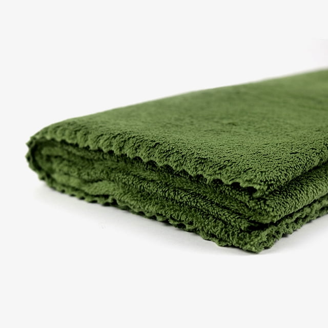 Toalla de algodón grueso de invierno Toalla para el hogar Terciopelo agradable para la piel (verde oscuro) Ehuebsd cuidado belleza