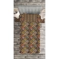 thumbnail image 3 of Ambesonne Moroccan Quilted Bedspread Set 2 Pcs, Retro Checkered, Twin Size, Multicolor, 3 of 3