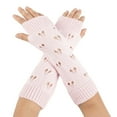 thumbnail image 1 of Winter Warm And Fashionable Solid Color Knitted Fingerless Gloves For Men And Women, 1 of 3