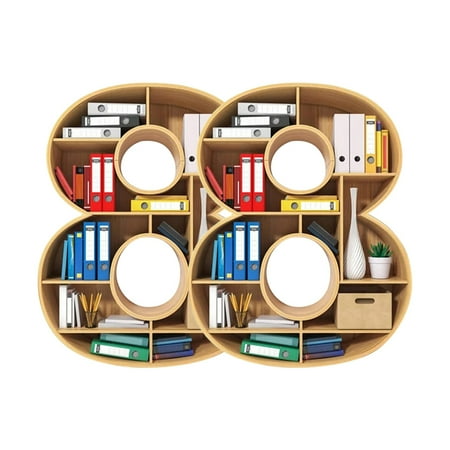

EUBUY 2pcs Wooden Christmas Tree Decoration Number-shaped Number 8 Bookshelf Pendant Ornament for Libraries Reading Rooms Study Decor