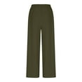 thumbnail image 3 of Fashion Casual Pants for Womens Elastic Waist Plus Size Casual Pants High Waist Adjustable Lace Loose Nine-point Pants, 3 of 8