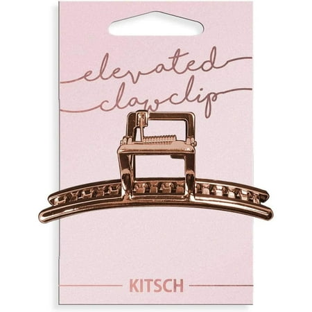 Kitsch Metal Claw Hair Clip Accessory for Women, Bar Claw Clip (Rose Gold)