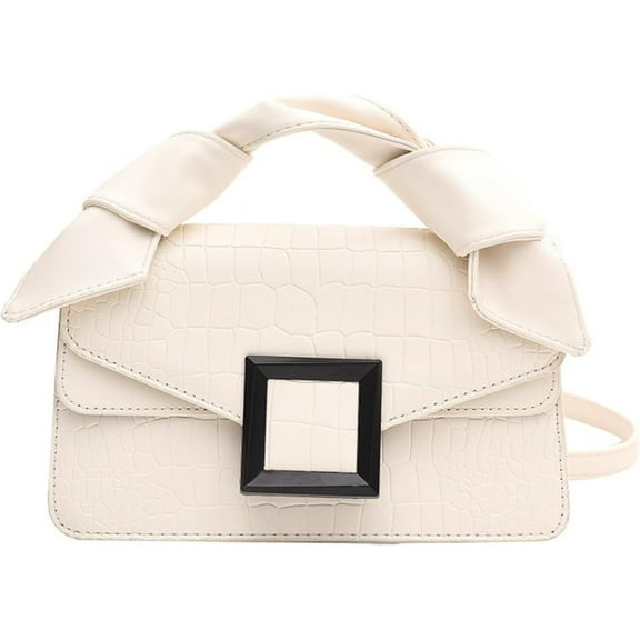 Women Vegan Leather Evening Handbag Crocodile Pattern Handle Clutch Purse Cross Body Envelope Bag