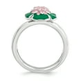 thumbnail image 2 of Argent Sterling Stackable Expressions Anneau de Lys d'Eau Taille 10, 2 of 3