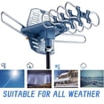thumbnail image 2 of Antena de TV para exteriores con poste de montaje y cable coaxial RG6 de 40 pies, rango de 150 milla, 2 of 9