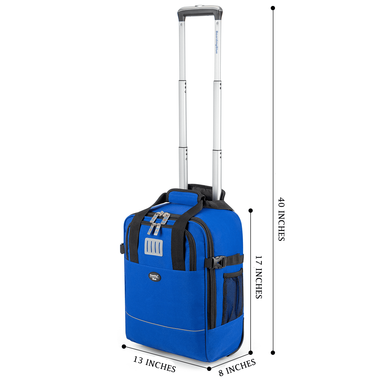 17x13x8 Inches JetBlue Airlines Rolling Personal Item Underseat Travel Bag - Suitable for Major Airlines including Spirit, Jetblue and Frontier- Duffel Bag Design (Navy)