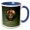 Blue/White, variant on 3drose, Dwynwen the Patron Saint of Lovers with Artistic Portrait, 11oz Mug