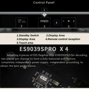 Gustard X30 Network Streaming DAC,4 X ES9039SPRO chips,Supports Airplay/UPnP/NAA/Spotify streaming,Silver