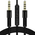 thumbnail image 2 of Xinyolin Audio Cable 1.2m Gold Plated Plug Volume Control 3.5mm Male to Male AUX Cord with Mic for Car Speaker, 2 of 8